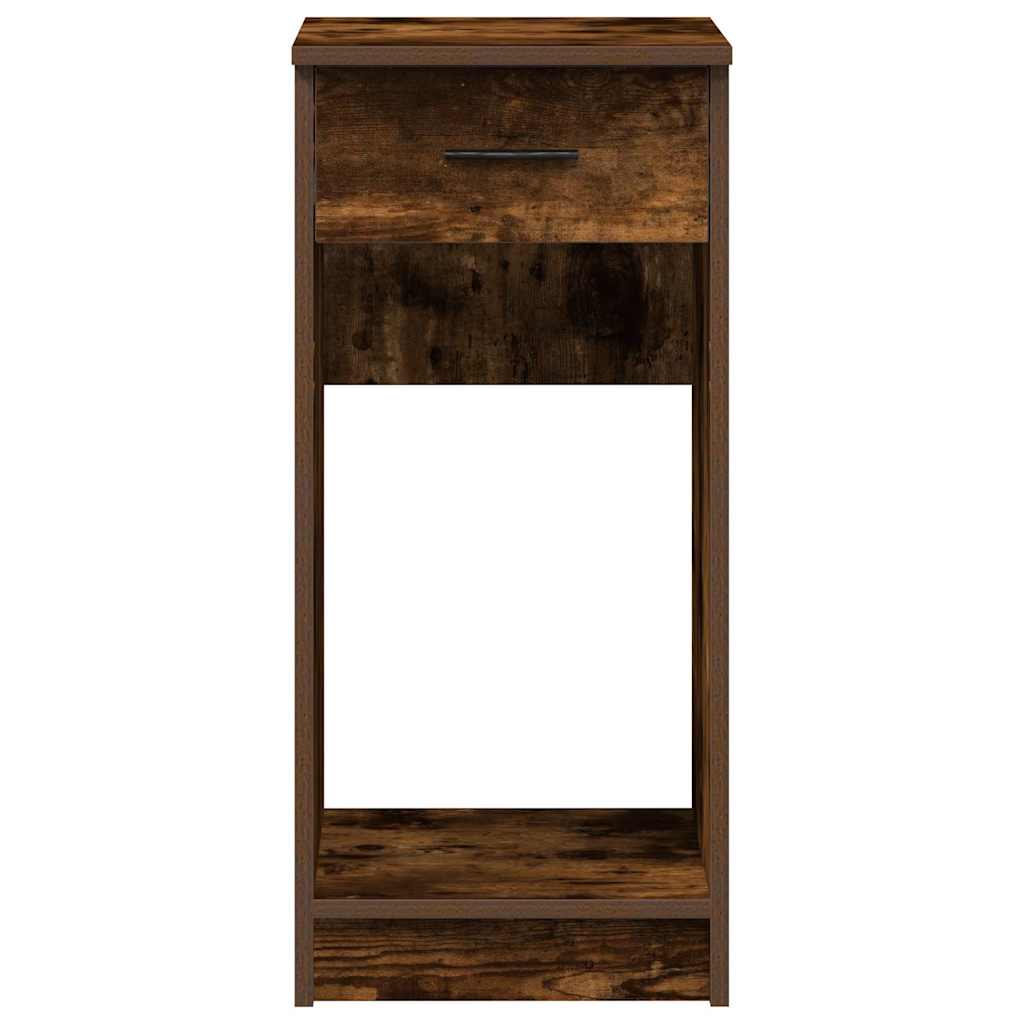 HKH Soporte de Torre de Ordenador con Cajón de Madera de Roble Ahumado