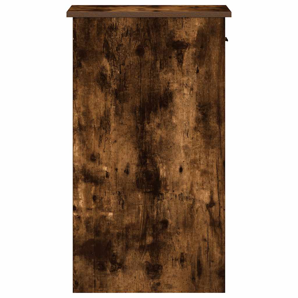 HKH Soporte de Torre de Ordenador con Cajón de Madera de Roble Ahumado
