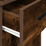 HKH Soporte de Torre de Ordenador con Cajón de Madera de Roble Ahumado