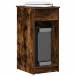 HKH Soporte de Torre de Ordenador con Cajón de Madera de Roble Ahumado