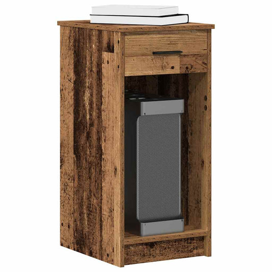 HKH Suporte Torre de Computador com Gaveta Madeira - Velha