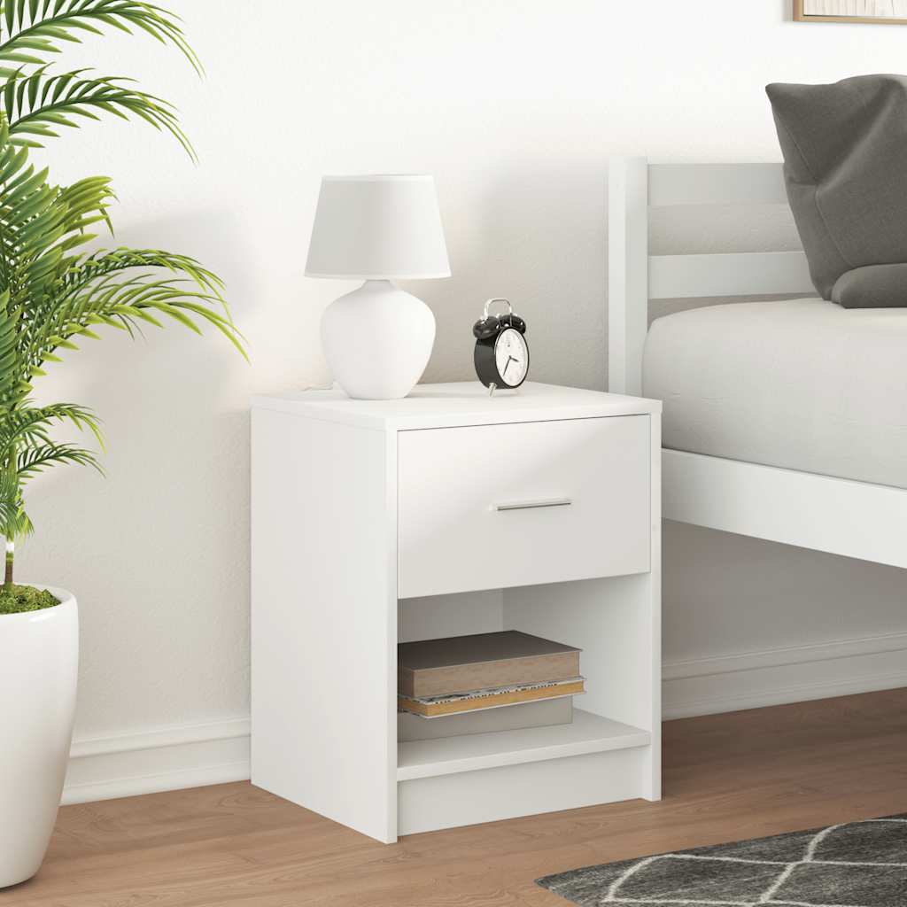 HKH Mesa de Cabeceira com Gaveta - Branco