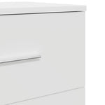 HKH Conjunto de 2 Mesas de Cabeceira com 2 Gavetas - Branco