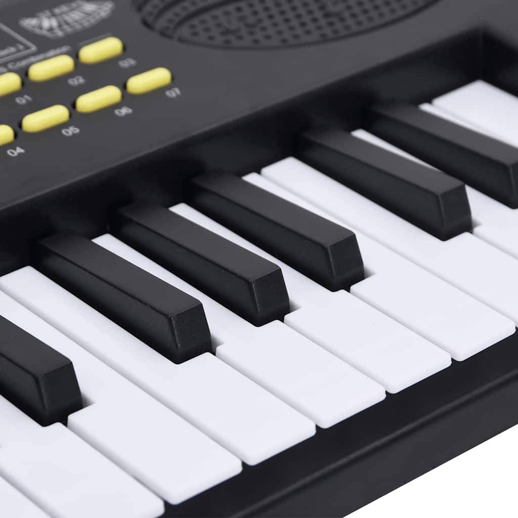 HKH Piano Elétrico para Crianças com Teclado de 37 Teclas e Microfone
