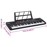 HKH Piano Elétrico com Teclado de 61 Teclas com Suporte