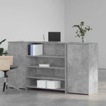 HKH Mostrador de Recepción ,5 Cm Madera Gris Cemento