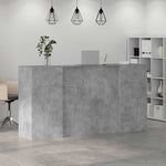 HKH Mostrador de Recepción ,5 Cm Madera Gris Cemento