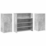 HKH Mostrador de Recepción ,5 Cm Madera Gris Cemento