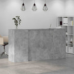 HKH Mostrador de Recepción ,5 Cm Madera Gris Cemento