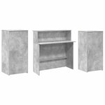 HKH Mostrador de Recepción ,5 Cm Madera Gris Cemento