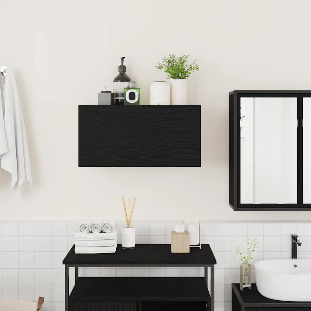HKH Armario de Pared para Baño - Negro