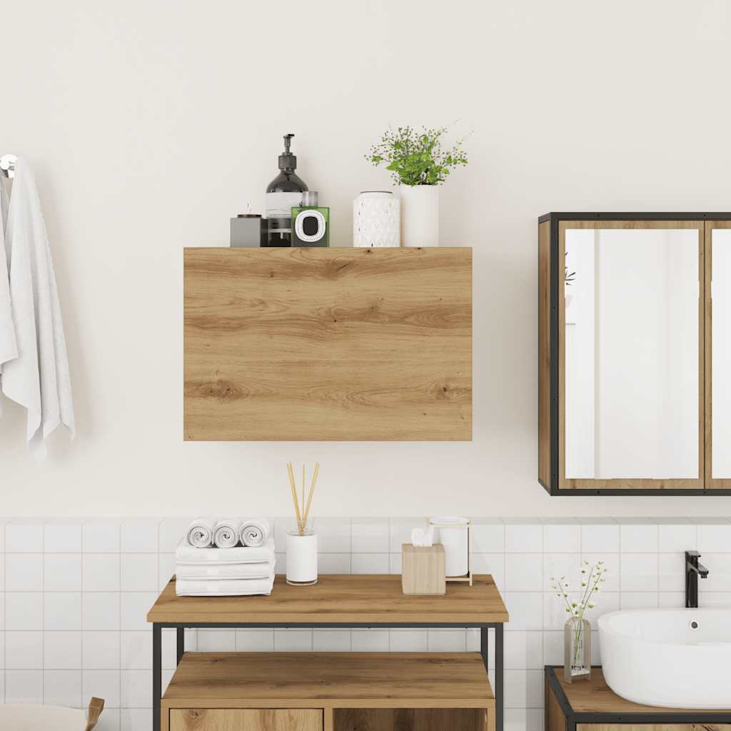 HKH Armario de Pared para Baño en Roble Artesanal