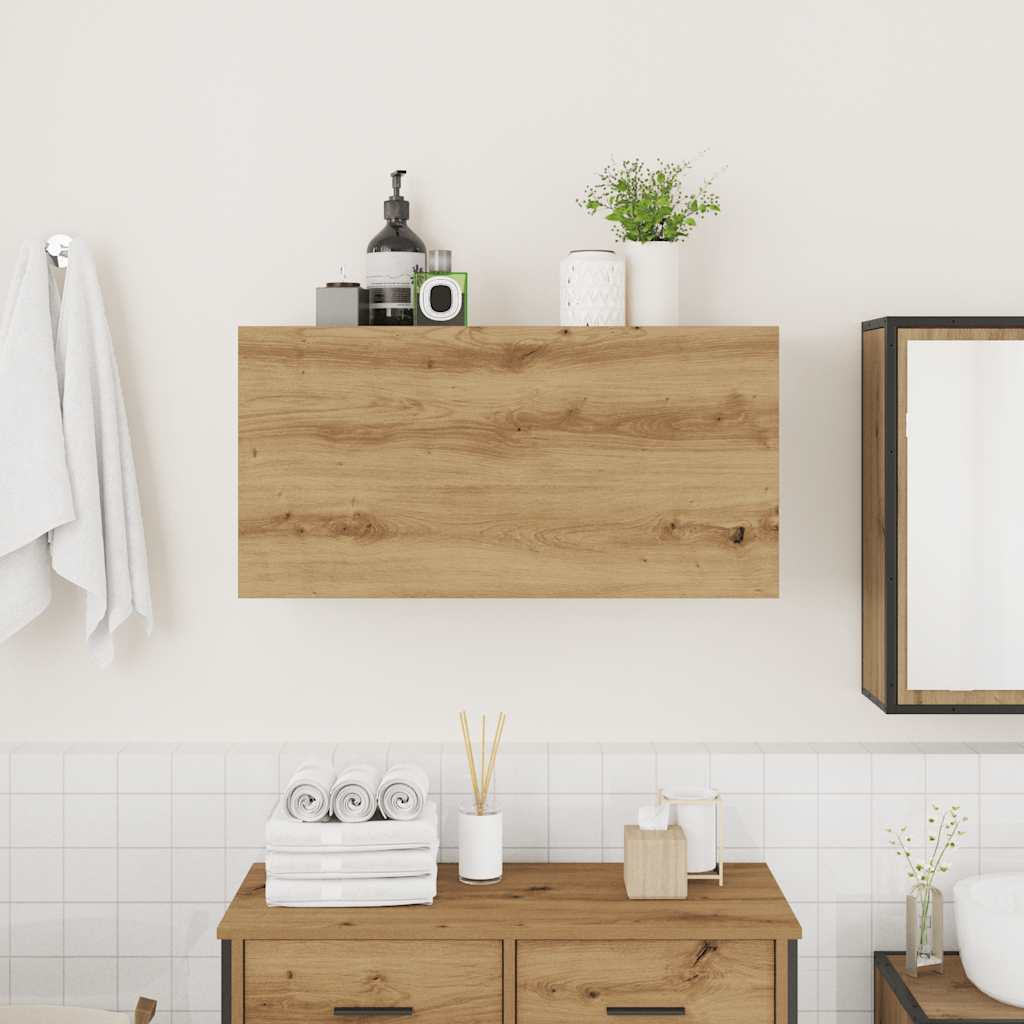 HKH Armario de Pared para Baño en Roble Artesanal