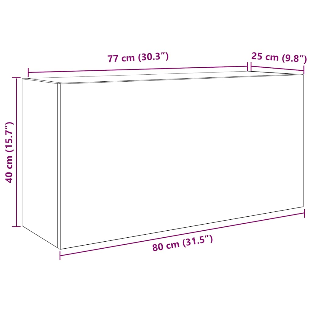 HKH Armario de Pared para Baño en Roble Artesanal