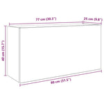 HKH Armario de Pared para Baño en Roble Artesanal
