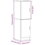 HKH Mueble de Cocina en Madera Vieja - 38x41,5x131,5 Cm