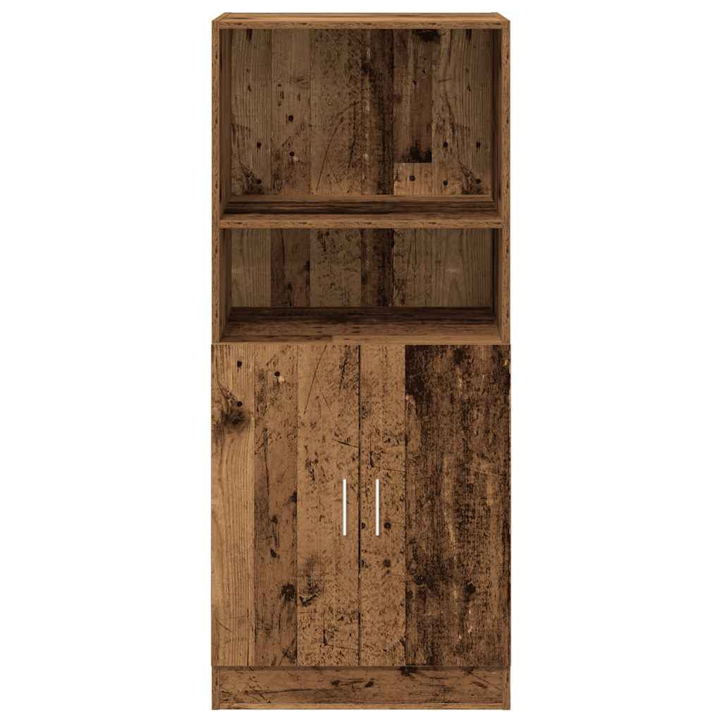HKH Armário Cozinha em Madeira Velha - 57x41,5x131,5 Cm