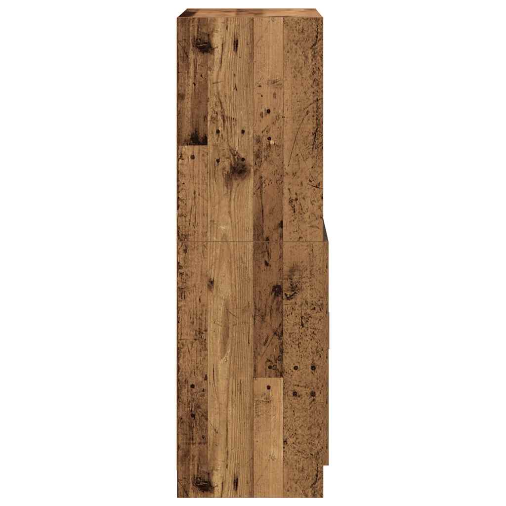 HKH Armário Cozinha em Madeira Velha - 57x41,5x131,5 Cm