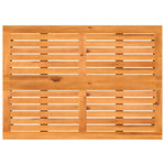 HKH Mesa de Jardim com Tampo em Acácia 105x75x72 Cm Vime Pe Cinza - Cinzento