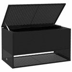 HKH Caixa Para Almofadões De Exterior 100x55x55,5 Cm Vime Pe - Preto