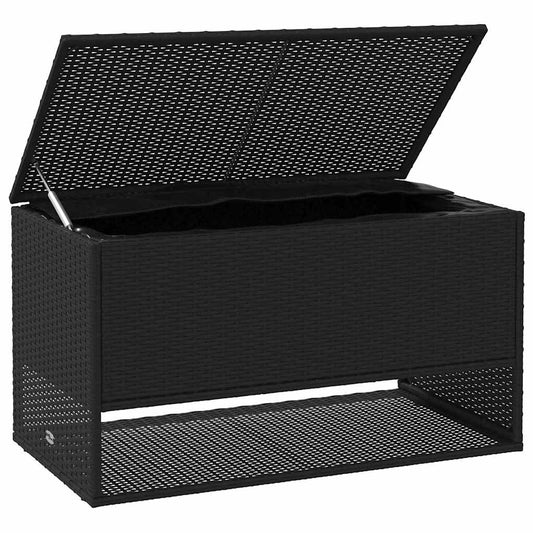 HKH Caixa Para Almofadões De Exterior 100x55x55,5 Cm Vime Pe - Preto