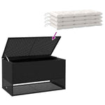 HKH Caixa Para Almofadões De Exterior 100x55x55,5 Cm Vime Pe - Preto