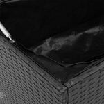 HKH Caixa Para Almofadões De Exterior 100x55x55,5 Cm Vime Pe - Preto
