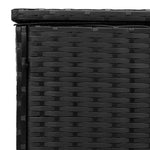 HKH Caixa Para Almofadões De Exterior 100x55x55,5 Cm Vime Pe - Preto