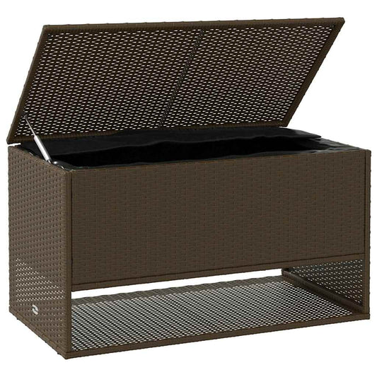 HKH Caixa Para Almofadões De Exterior 100x55x55,5 Cm Vime Pe - Marrom