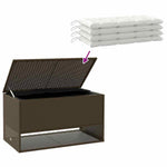 HKH Caixa Para Almofadões De Exterior 100x55x55,5 Cm Vime Pe - Marrom
