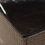 HKH Caixa Para Almofadões De Exterior 100x55x55,5 Cm Vime Pe - Marrom