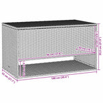 HKH Caixa Para Almofadões De Exterior 100x55x55,5 Cm Vime Pe - Marrom