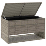 HKH Caixa Para Almofadões De Exterior 100x55x55,5 Cm Vime Pe - Cinzento