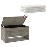 HKH Caixa Para Almofadões De Exterior 100x55x55,5 Cm Vime Pe - Cinzento