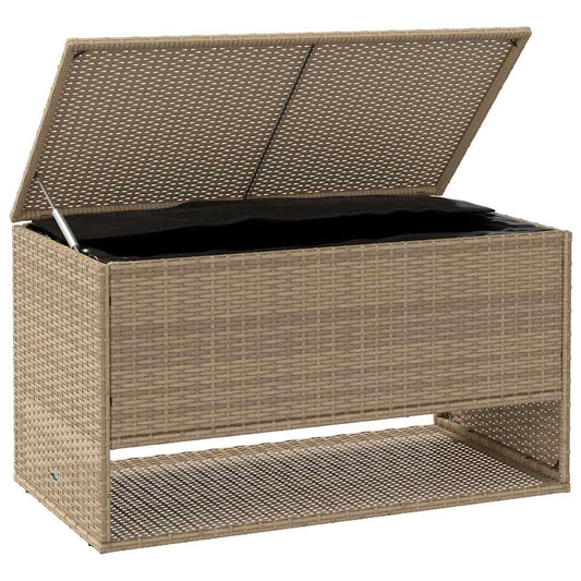 HKH Caixa Para Almofadões De Exterior 100x55x55,5 Cm Vime Pe - Bege