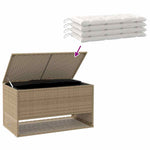 HKH Caixa Para Almofadões De Exterior 100x55x55,5 Cm Vime Pe - Bege