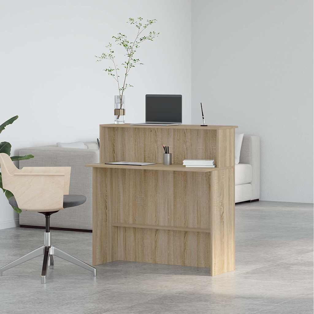 Mostrador de Recepción HKH de 5 cm de Deriv. Madera en Madera Roble Sonoma