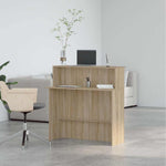 Mostrador de Recepción HKH de 5 cm de Deriv. Madera en Madera Roble Sonoma
