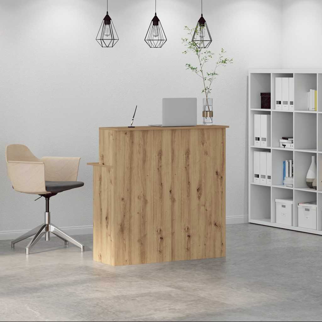 HKH Mostrador de Recepción ,5 Cm Madera en Madera Roble Artesanal
