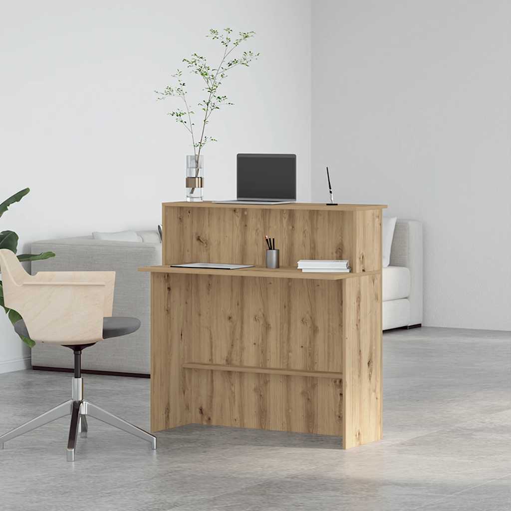 HKH Mostrador de Recepción ,5 Cm Madera en Madera Roble Artesanal