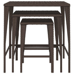HKH 6 Pcs Conjunto de Sofás Jardim C/ Almofadões Vime Pe Castanho - Marrom