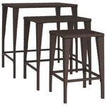HKH 6 Pcs Conjunto de Sofás Jardim C/ Almofadões Vime Pe Castanho - Marrom