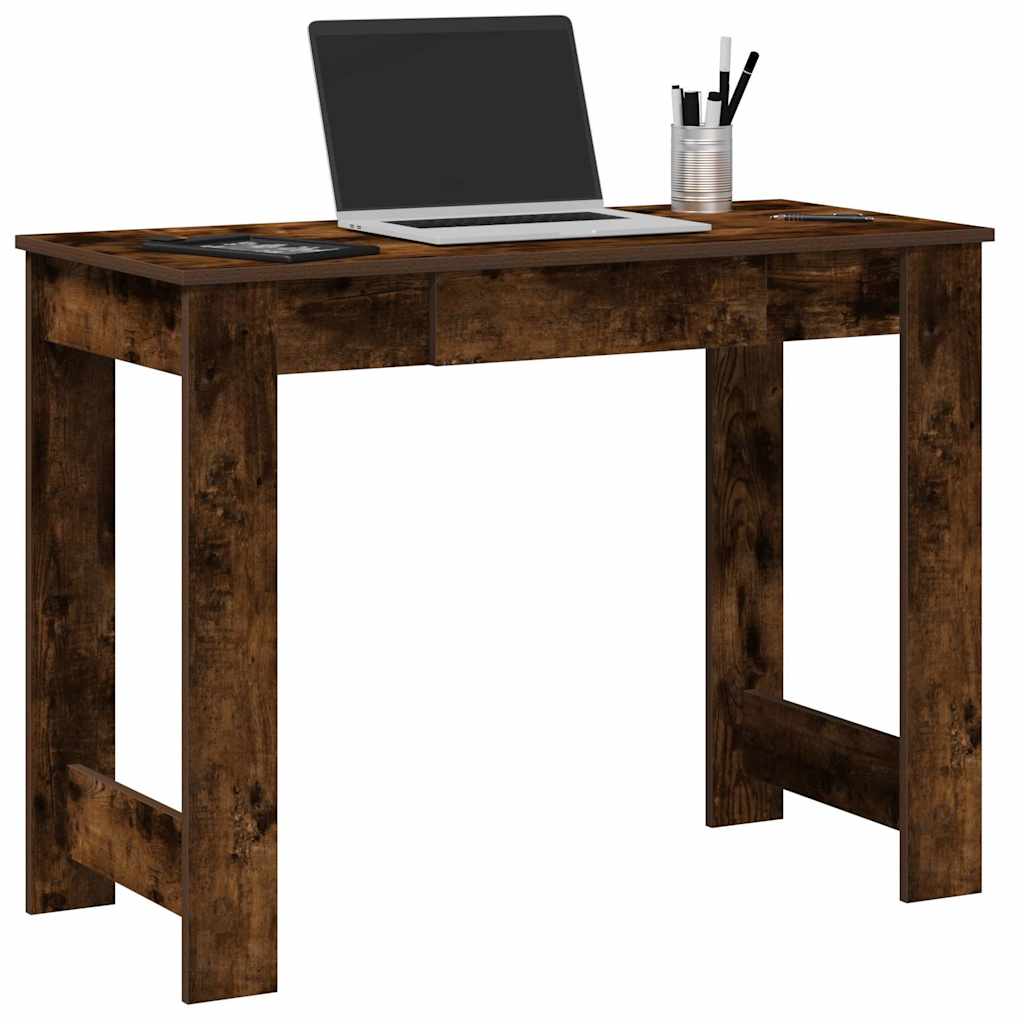 Mesa de escritório HKH en derivados de madera color Roble ahumado