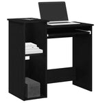 Escritorio con estantes HKH Contrachapado - Negro