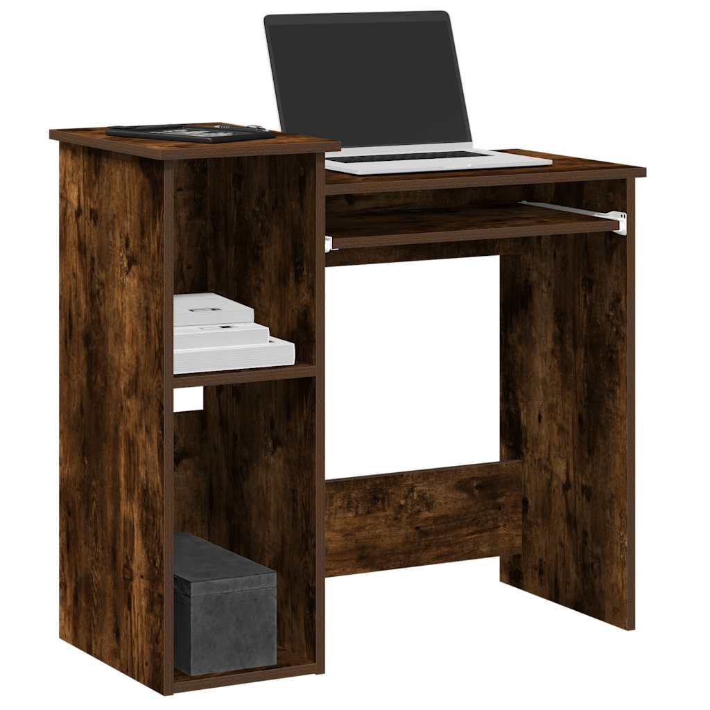 Escritorio HKH con estantes, derivados de madera, en madera roble ahumado