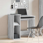 Escritorio HKH con estantes, derivados de madera Sonoma - Gris