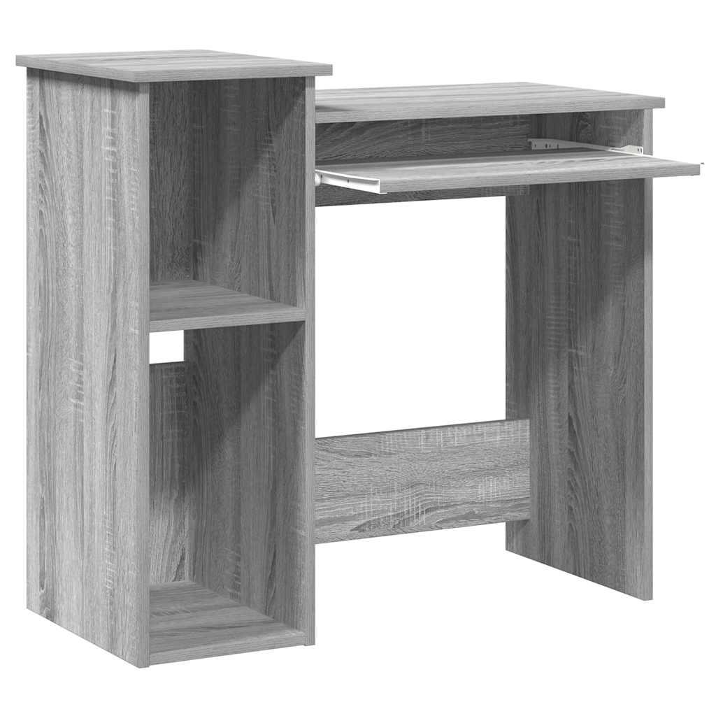 Escritorio HKH con estantes, derivados de madera Sonoma - Gris