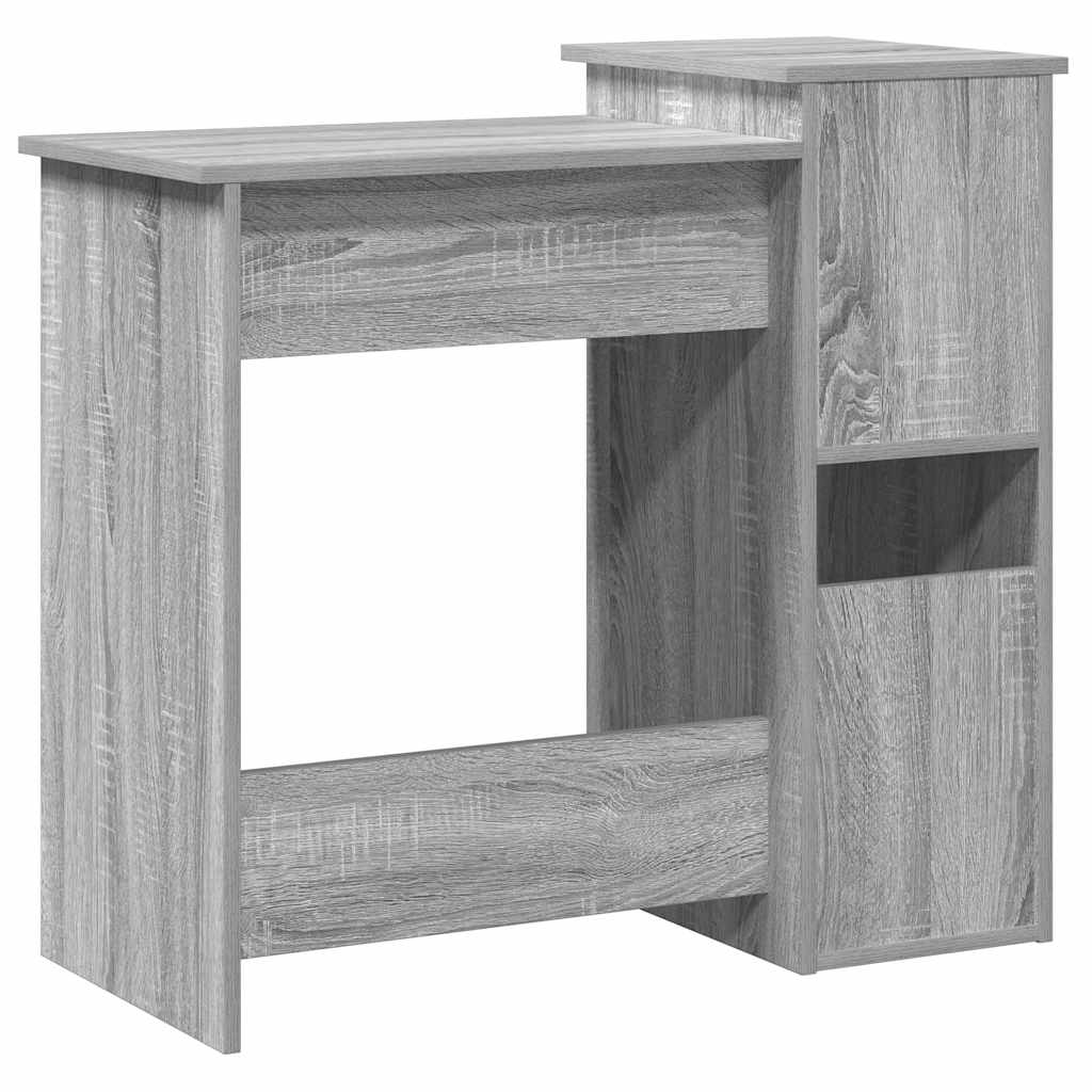 Escritorio HKH con estantes, derivados de madera Sonoma - Gris
