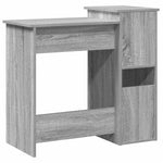 Escritorio HKH con estantes, derivados de madera Sonoma - Gris