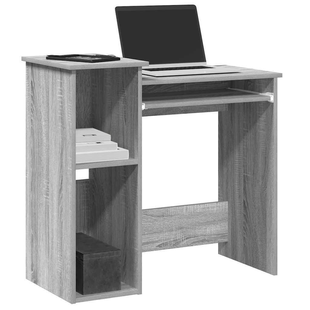 Escritorio HKH con estantes, derivados de madera Sonoma - Gris